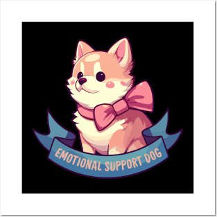 Kawaii Emotional Support Dog Posters and Art